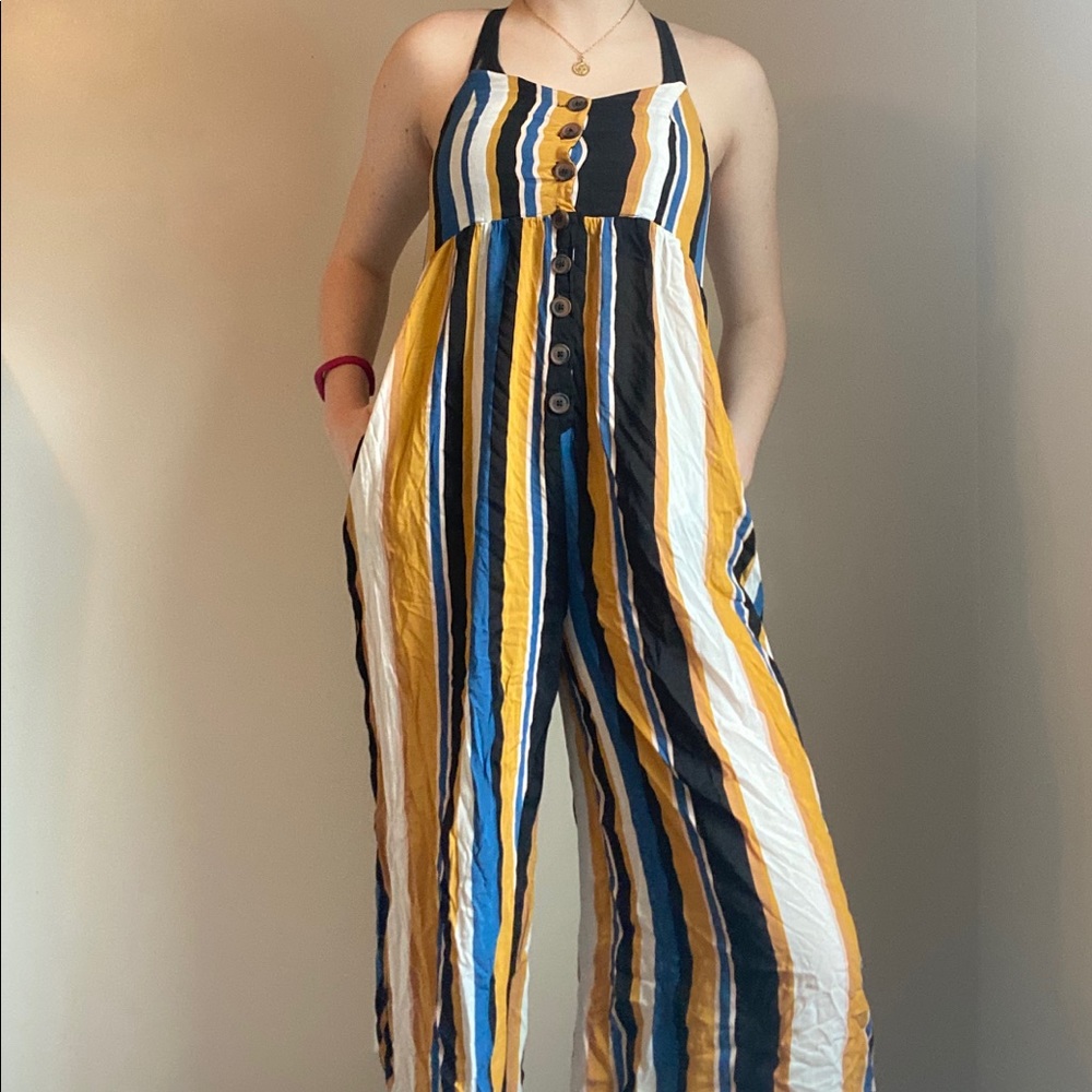 🌸Urban Outfitters Striped Jumpsuit (PRICE DROP)